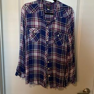 Cozy plaid shirt for winter. Worn once